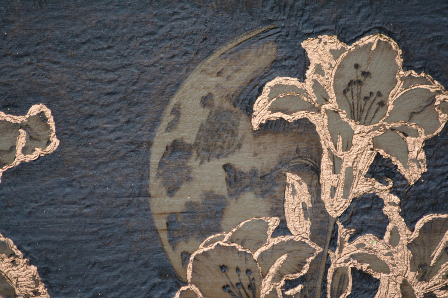 Moonlit Iris with Copper leaf