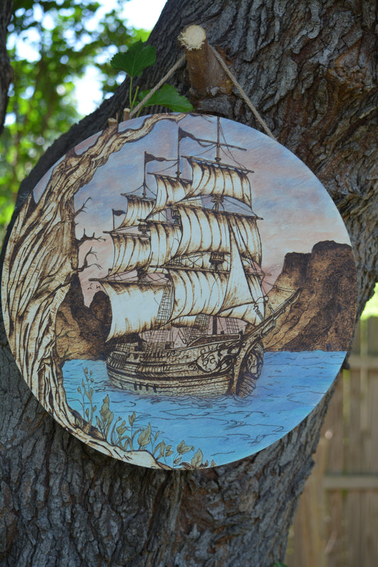 Safe Harbor Woodburning Art