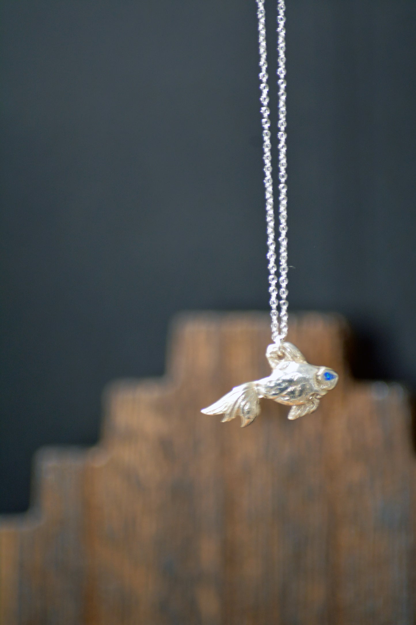 Handcrafted Sterling Silver Betta Fish Pendant