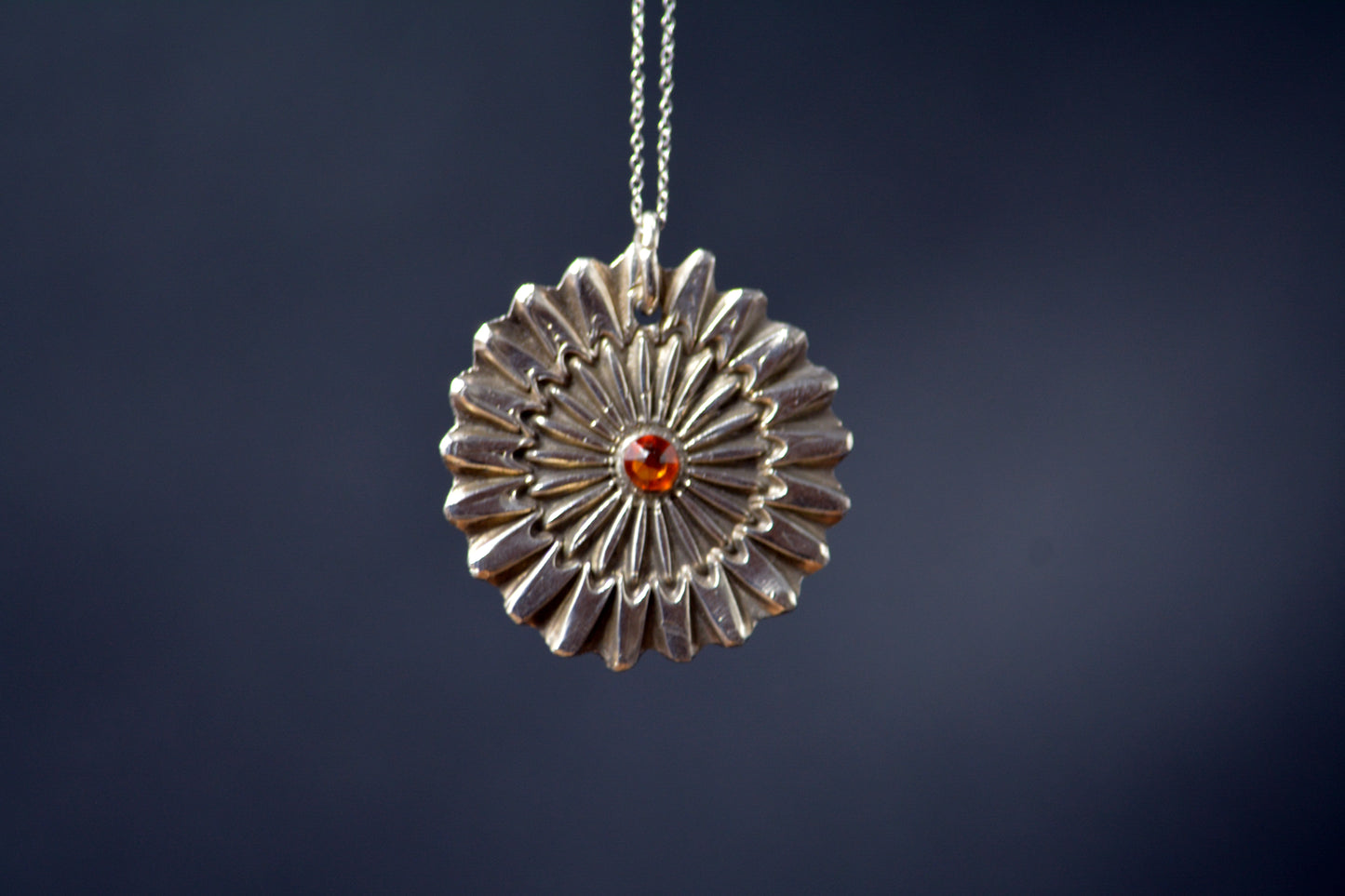 Handcrafted Sterling Silver Sunburst Pendant