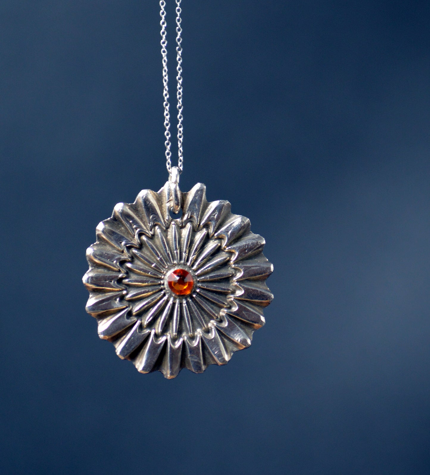 Handcrafted Sterling Silver Sunburst Pendant