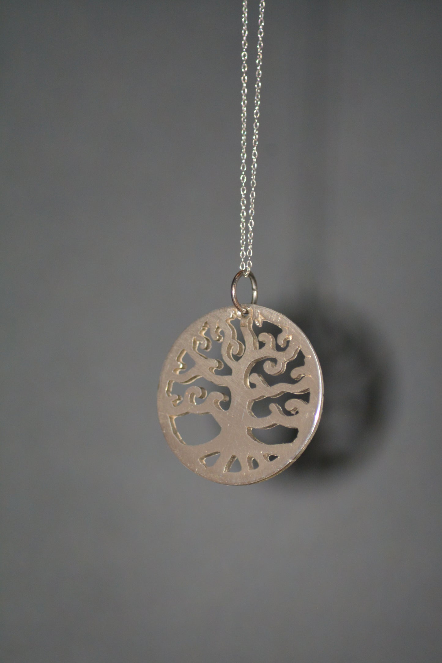 Handcrafted Sterling Silver Round Tree of Life Pendant