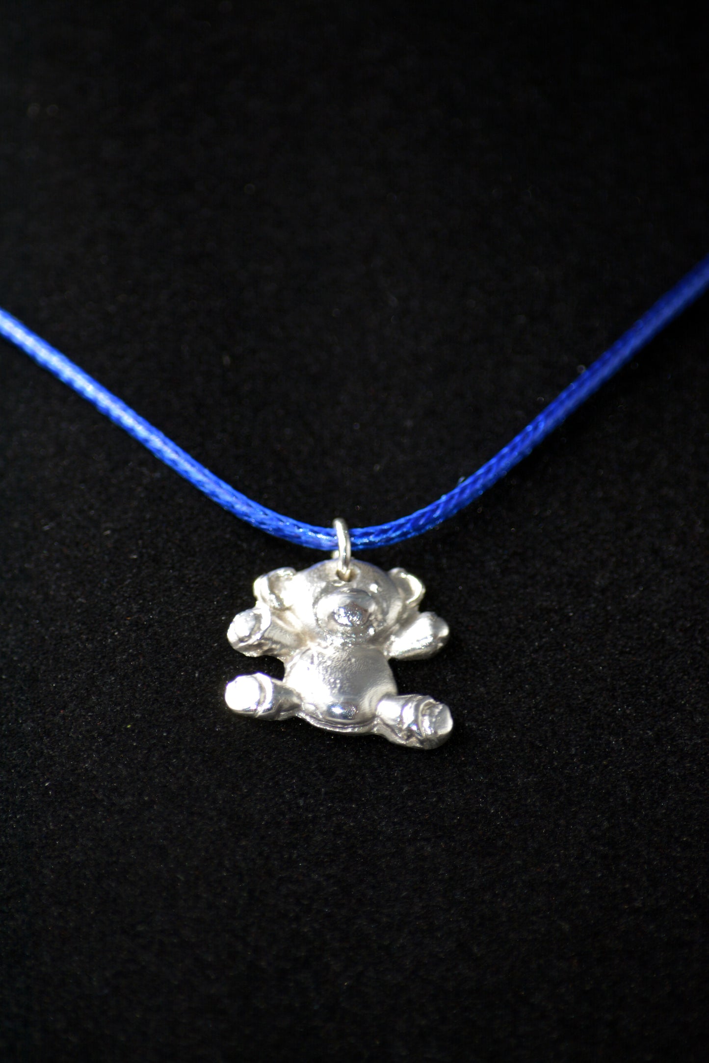 Handcrafted Sterling Silver Teddy Bear Pendant