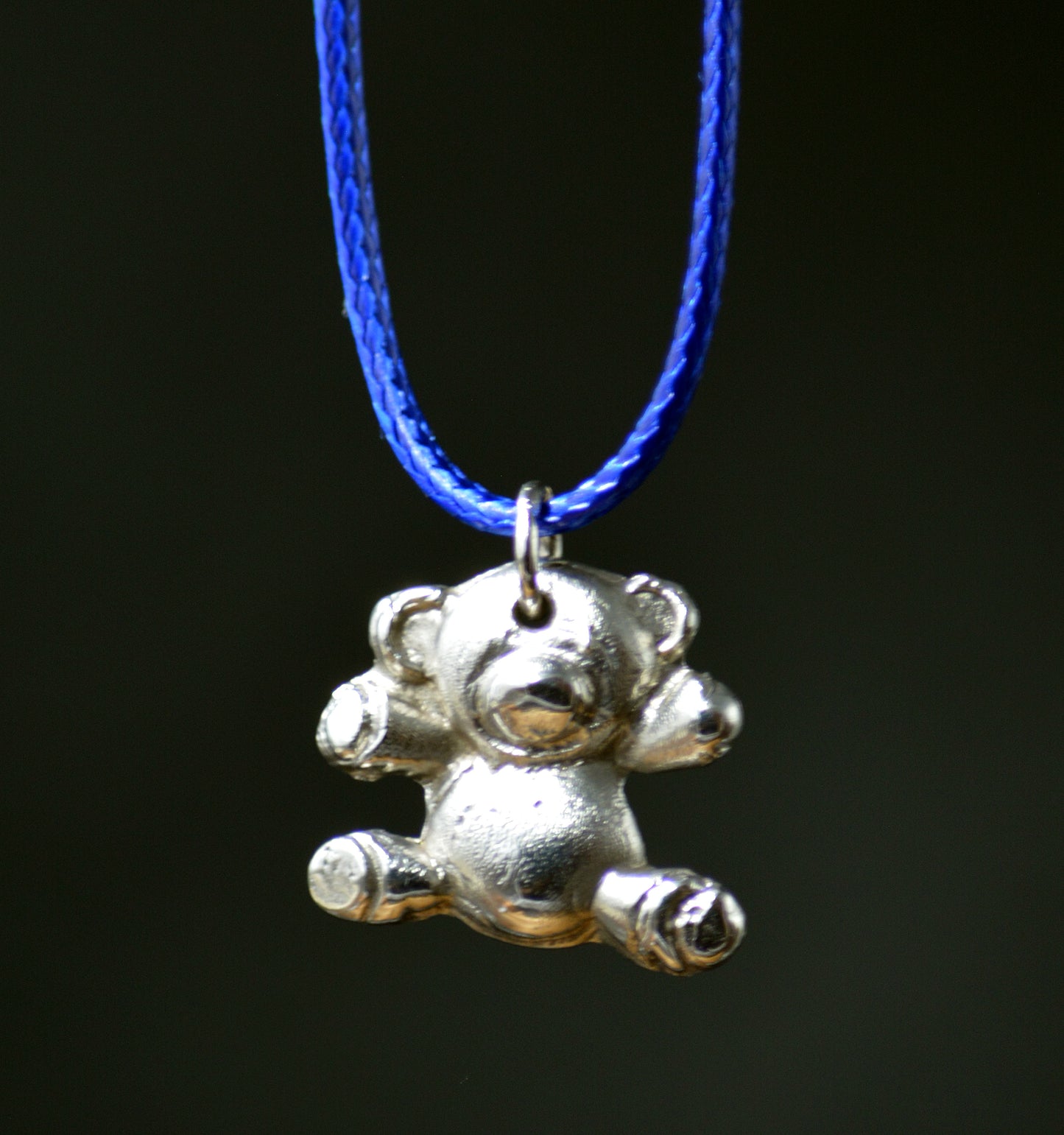 Handcrafted Sterling Silver Teddy Bear Pendant