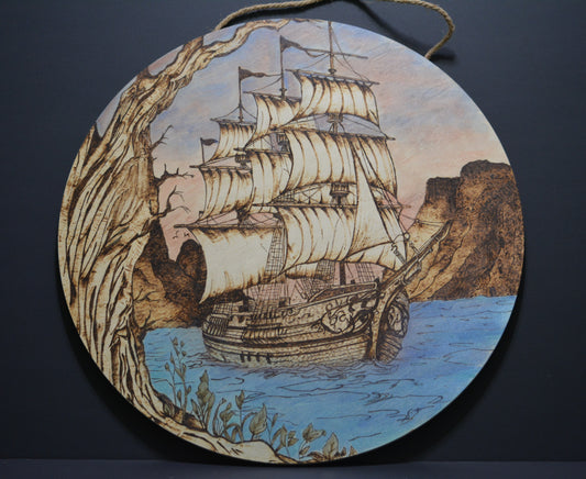 Safe Harbor Woodburning Art