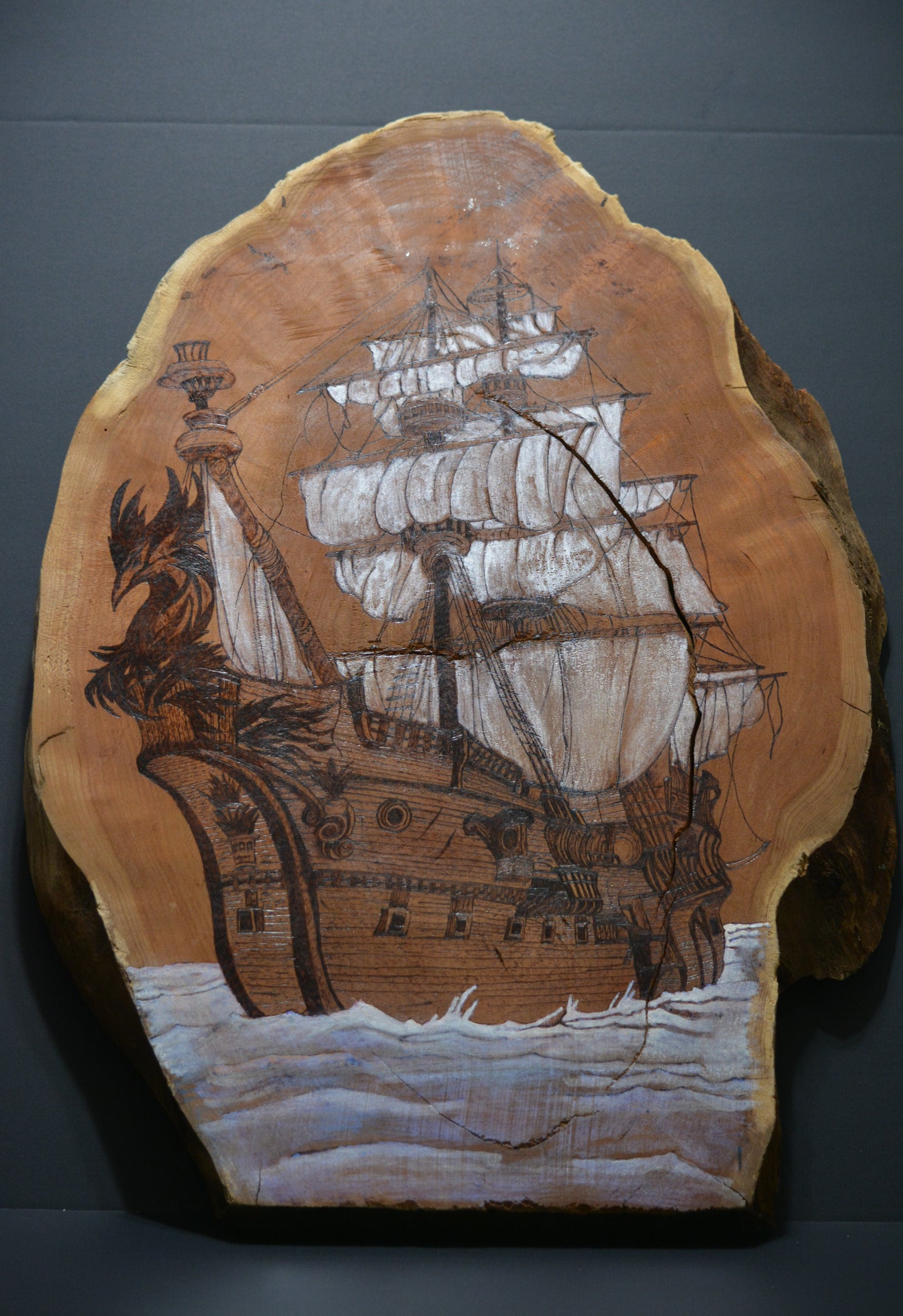 Sailing Seas Woodburning
