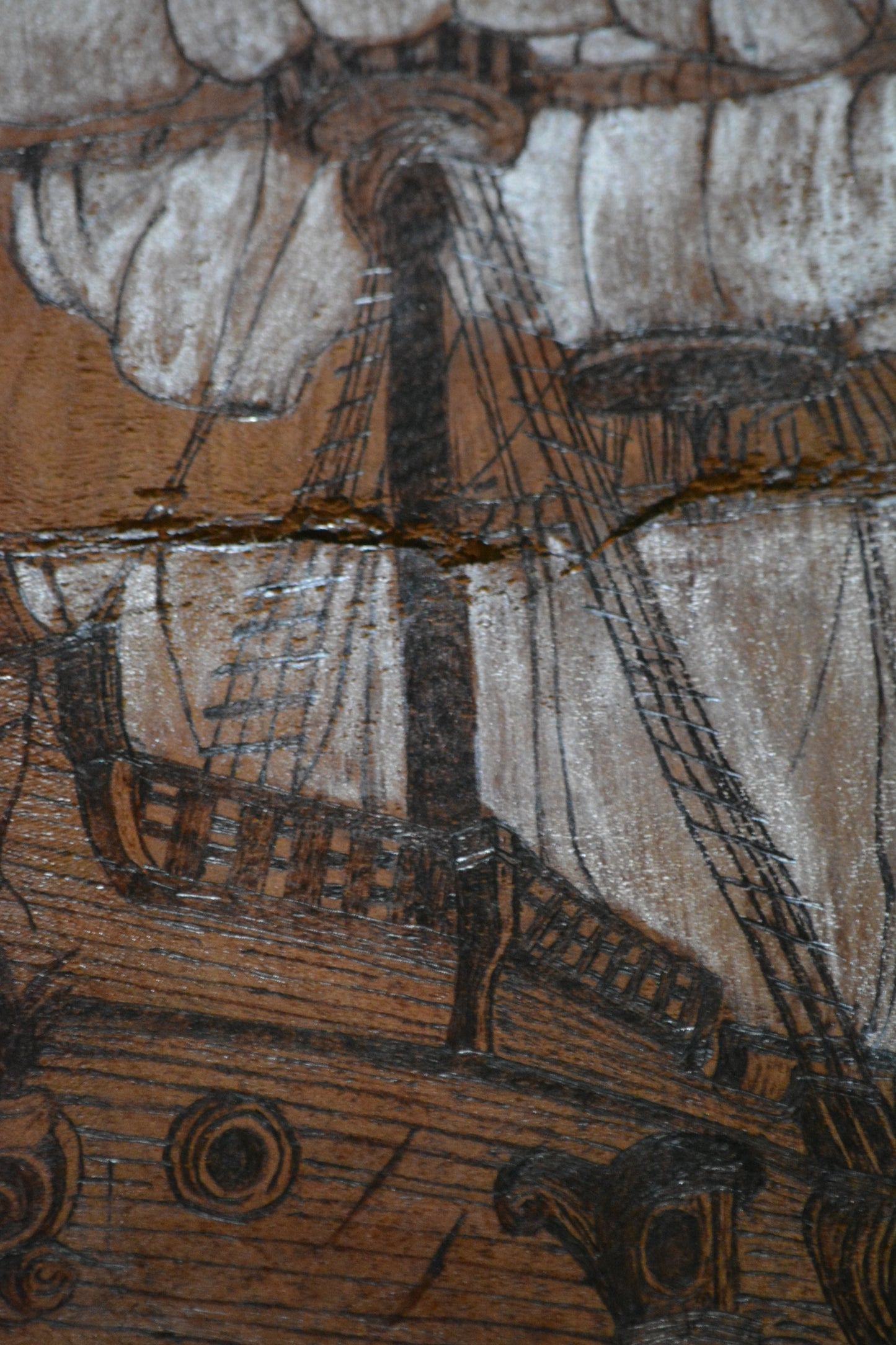 Sailing Seas Woodburning